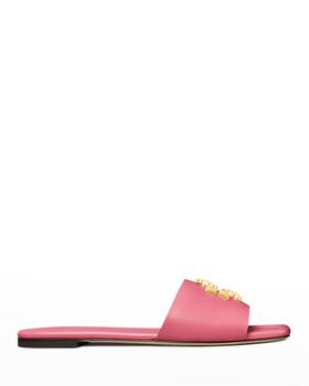tory burch eleanor北京, Tory Burch | Eleanor Calfskin Medallion Flat Sandals商品图片 