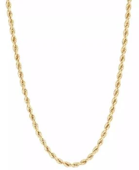 Macy's | Glitter Rope Link 26" Chain Necklace (3mm) in 14k Gold,商家Macy's,价格¥6989