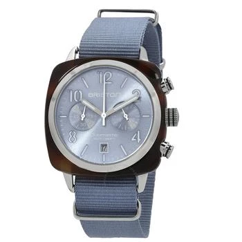 Briston | Clubmaster Classic Chronograph GMT Quartz Ice Blue Dial Men's Watch 19140.SA.T.25.NIB,商家Jomashop,价格¥381