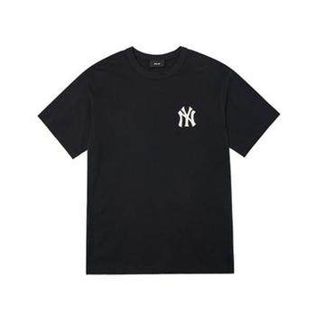 推荐MLB 纽约洋基队 后背logo圆领短袖T恤 男女同款商品