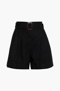 IRIS & INK, IRIS & INK | Agathe belted linen shorts商品图片 