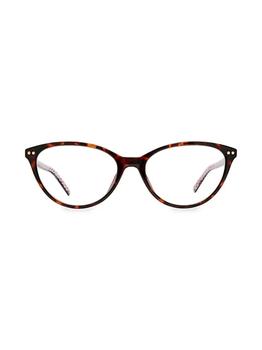 Kate Spade | Roanne 54MM Cat Eye Blue Block Eyeglasses商品图片,