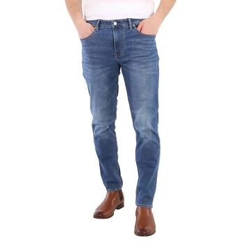推荐Men's Mid Blue Climate Tech Body Taper Denim Jeans商品