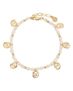 Ettika Jewelry | Aura Cultured Freshwater Pearl Swirl Charm Bracelet,商家Bloomingdale's,价格¥920