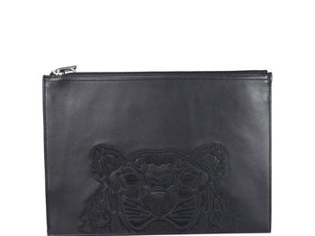 Kenzo | Kenzo Tiger Logo Embroidered Zipped Clutch Bag商品图片,7折