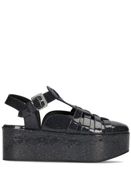 罗意威鞋价格, Loewe | 60mm Patent Leather Wedge Sandals商品图片 6折