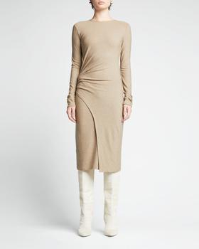 vince连衣裙, Vince | Gathered Long-Sleeve Knit Dress商品图片 满$400减$100, 满减