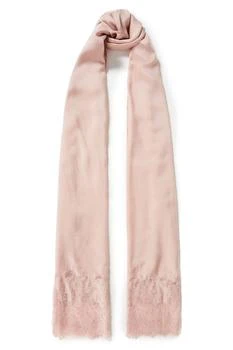 推荐Lace-trimmed modal and cashmere-blend scarf商品