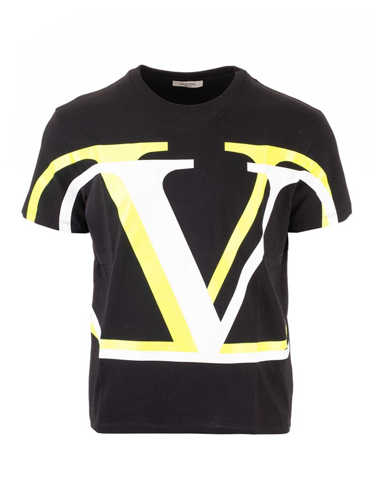 推荐VALENTINO 男士黑色棉质圆领T恤 UV3MG08C-6K7-PM6商品