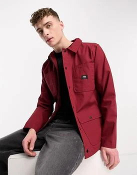 推荐Vans drill chore lined jacket in burgundy商品
