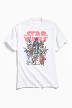 男装Urban Outfitters, Urban Outfitters | Star Wars Retro Group Tee商品图片 额外9.5折, 额外九五折