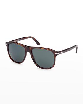 tom ford墨镜精选, Tom Ford | Men's Buckley-02 T-Logo Square Sunglasses商品图片 