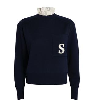 sandor衣服, Sandro | Ruffle Collar Monogram Sweater商品图片 