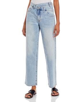 推荐Bobbie High Rise Asymmetric Straight Jeans in Nelson商品