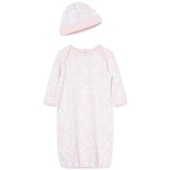 Little Me | Baby Girls Sleep Gown and Hat, 2 Piece Set 