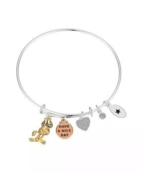 Unwritten | 14K Gold Plated Garfield Cubic Zirconia Heart and Bezel Bracelet,商家Macy's,价格¥112