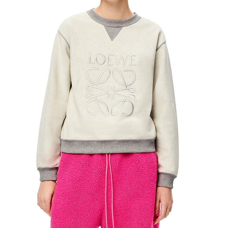 Loewe | 【预售3-7天】LOEWE/罗意威 22年春夏新款 女士灰色纯棉Anagram Logo运动衫卫衣S359341X95-1440商品图片,7.9折×额外9.5折, 包邮包税, 额外九五折