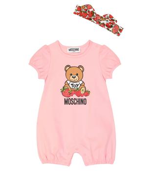 商品Moschino | 婴幼儿 — 棉质混纺连身衣与发箍套装,商家MyTheresa CN,价格¥784图片