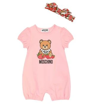 Moschino | 婴幼儿 — 棉质混纺连身衣与发箍套装,商家MyTheresa CN,价格¥841