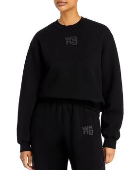 Alexander Wang | Essential Terry Crew Sweatshirt with Puff Paint Logo 