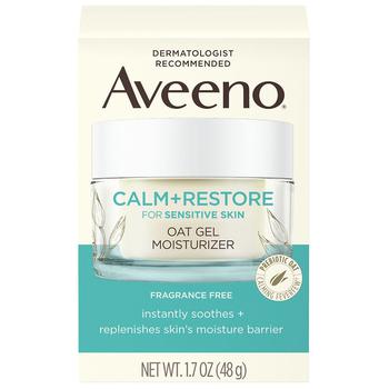 Aveeno | Calm + Restore Oat Gel Face Moisturizer, Sensitive Skin商品图片,第2件5折, 满免