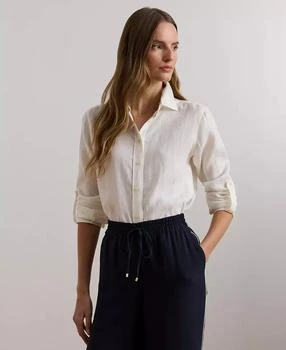 Ralph Lauren | 女式 亚麻衬衫 常规&小号款,商家Macy's,价格¥611