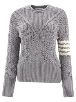 推荐Thom Browne 4-Bar Crewneck Sweater商品
