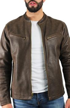 product Racer Crackle Leather Jacket image