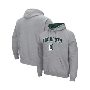 推荐Men's Heathered Gray Dartmouth Big Green Arch Logo 3.0 Pullover Hoodie商品