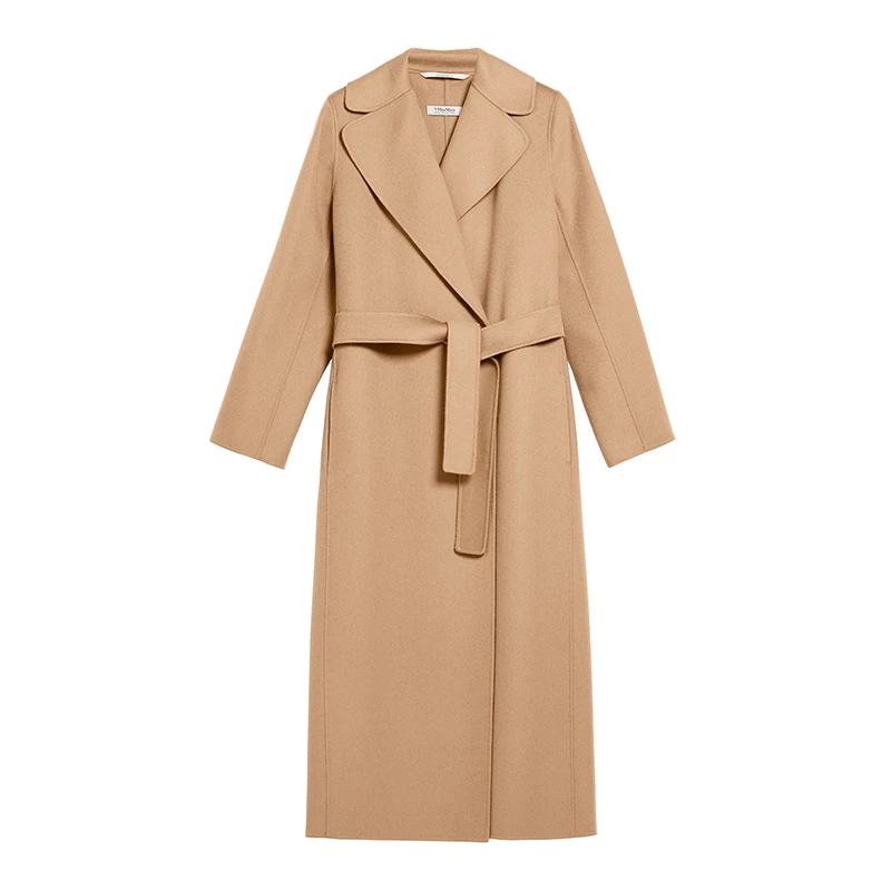 Max Mara | MaxMara/麦丝玛拉 'S女士驼色羊毛配腰带长款浴袍大衣,商家VPF,价格¥3210