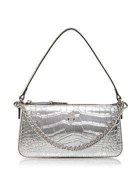 Kurt Geiger | Shoreditch Croc Embossed Leather Pochette Shoulder Bag商品图片,独家减免邮费