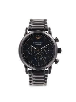 Emporio Armani | Black Stainless Steel Chronograph Bracelet Watch商品图片,6折