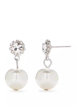 商品Pearl Silver Drop Earrings,商家Belk,价格¥88图片