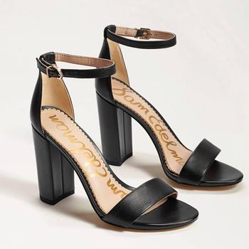 推荐Yaro Block Heel Sandal In Black Leather商品