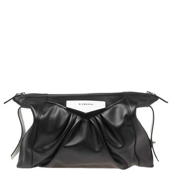 推荐Givenchy Black/White Leather Large Antigona Soft Clutch商品