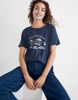 Madewell | Flying Home to You Softfade Cotton Oversized Tee商品图片,3.2折×额外6折, 额外六折