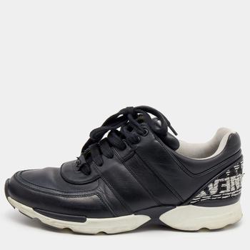 香奈儿鞋是什么牌子, [二手商品] Chanel | Chanel Black/White Leather And Tweed CC Low Top Sneakers Size 38商品图片 7.1折, 满1件减$100, 满减