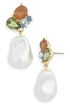 Nordstrom | Sparkle & Faux Pearl Drop Earrings,商家Nordstrom Rack,价格¥84