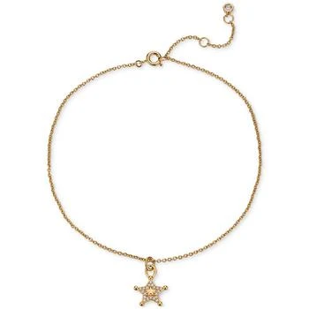 AJOA | by Nadri 18k Gold-Plated Pavé Sheriff Star Ankle Bracelet,商家Macy's,价格¥360