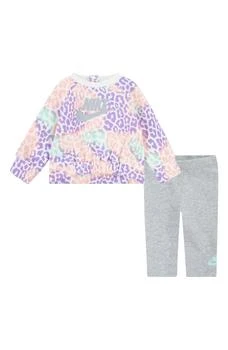 NIKE | Leopard Print Fleece Sweatshirt & Leggings Set,商家Nordstrom Rack,价格¥143