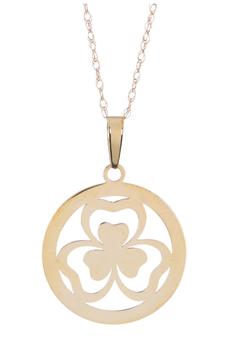 商品CANDELA JEWELRY | 10K Gold Clover Pendant Necklace,商家Nordstrom Rack,价格¥724图片