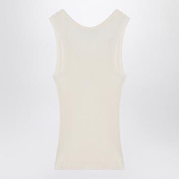 Tシャツ・カットソー LOEWE WHITE SILK TANK TOP Loewe WHITE SILK TANK TOP WITH ANAGRAM LOGO - Lingerie