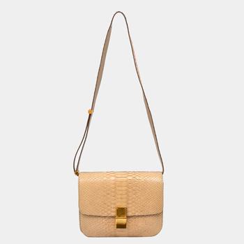 celine box好用吗, [二手商品] Celine | Celine Gold Classic Box Python Medium商品图片 