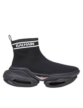 Balmain | Balmain Sneakers B Bold Black Fabric Socks商品图片,
