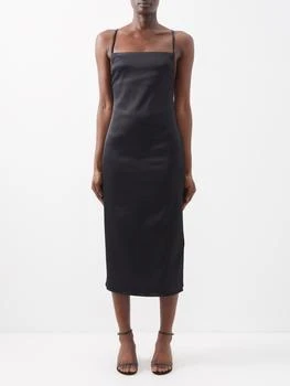 FRAME | Beaded satin slip dress,商家MATCHES,价格¥2143
