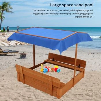 Streamdale Furniture | Streamdale Wood Sandbox with cover and 2 bench seats,商家Premium Outlets,价格¥1205