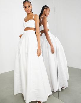 推荐ASOS EDITION full maxi wedding skirt in ivory商品