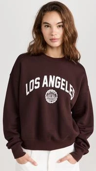 Good American | Brushed Fleece Graphic Crew Sweatshirt Los Angeles,商家Shopbop,价格¥383