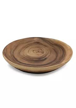 商品AeraVida Modern Trendy Beautiful Grain Rain Tree Wood Stained Round 10-inch Wooden Serving Bowl Gift for Special Holiday图片