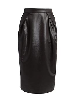 MAISON MARGIELA | Faux Leather Cocoon Skirt商品图片,6折